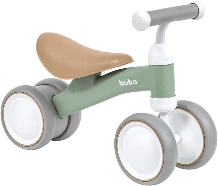 Bicicleta de equilíbrio Buba de 4 rodas verde