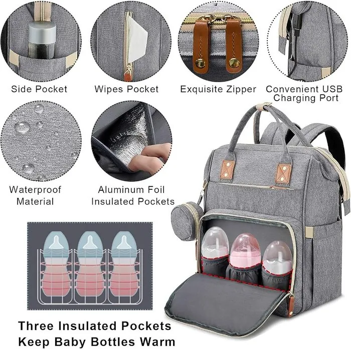 Bolsa mochila maternidade impermeável FIANNE