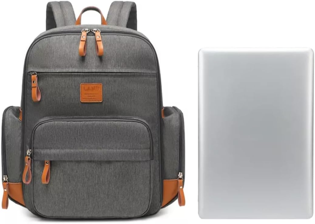 Bolsa mochila Glow cinza com trocador da Maternity Land