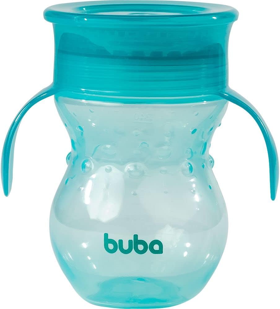 Copo 360 graus com alça Buba verde