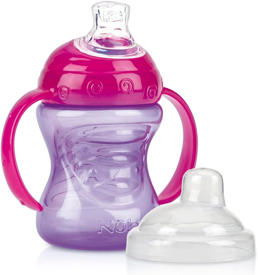 Copo Nûby com alça e bico de silicone