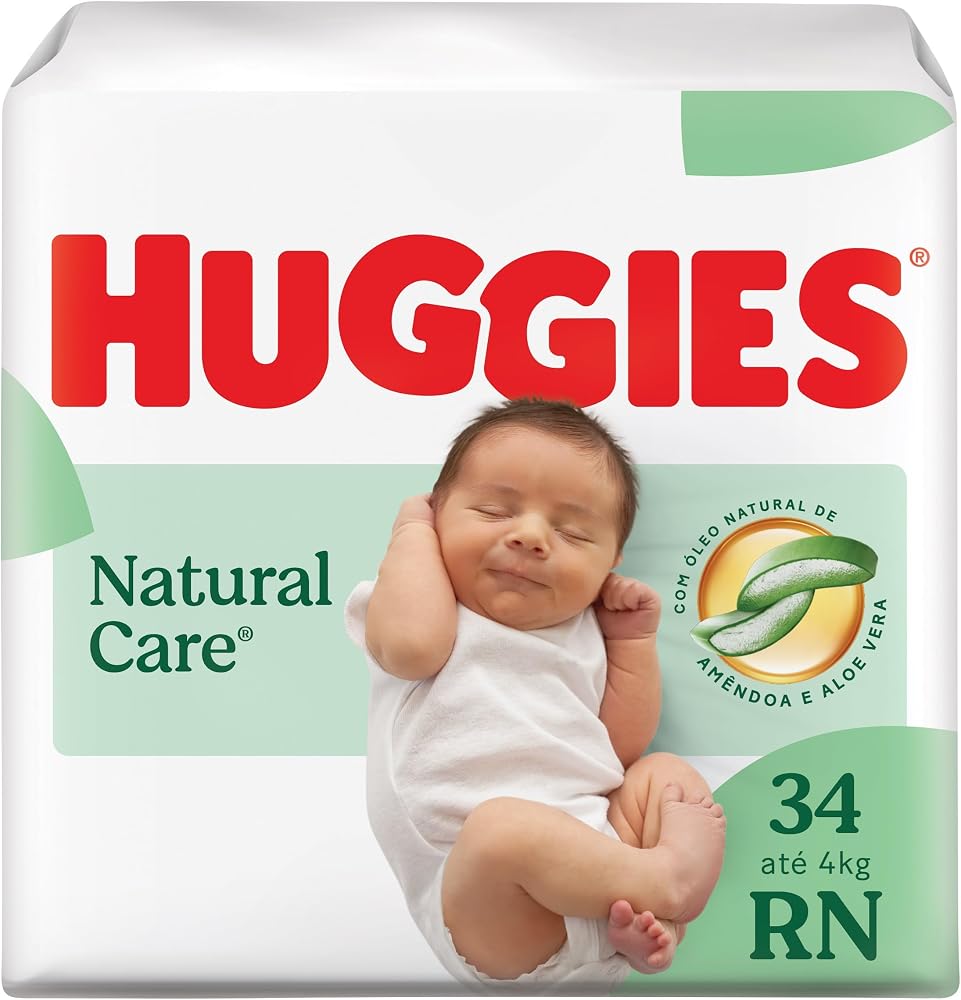 Fralda Huggies Premium Natural Care recém-nascido