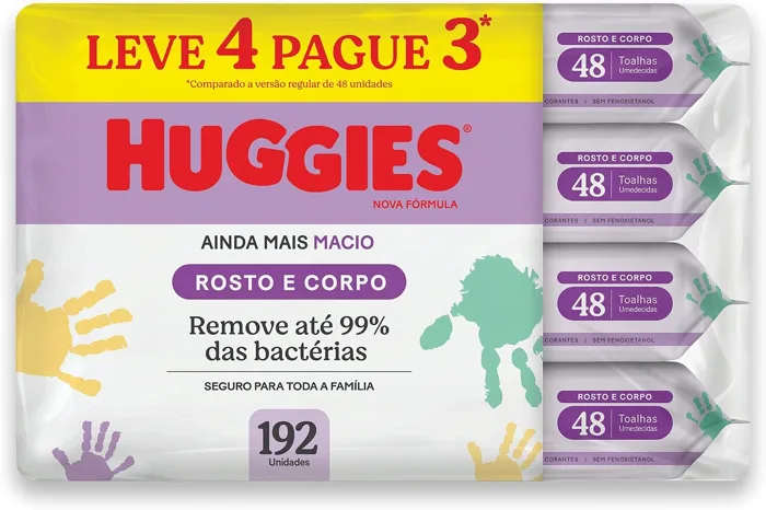 Lenços umedecidos Huggies Rosto e Corpo