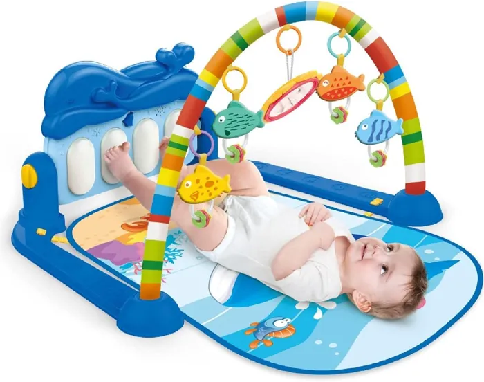 Tapete de atividades Play Piano Baleia Azul Maxi Baby